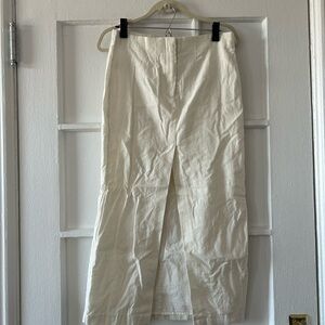 Abercrombie Cream Linen-Blend Maxi Skirt — size XS petite